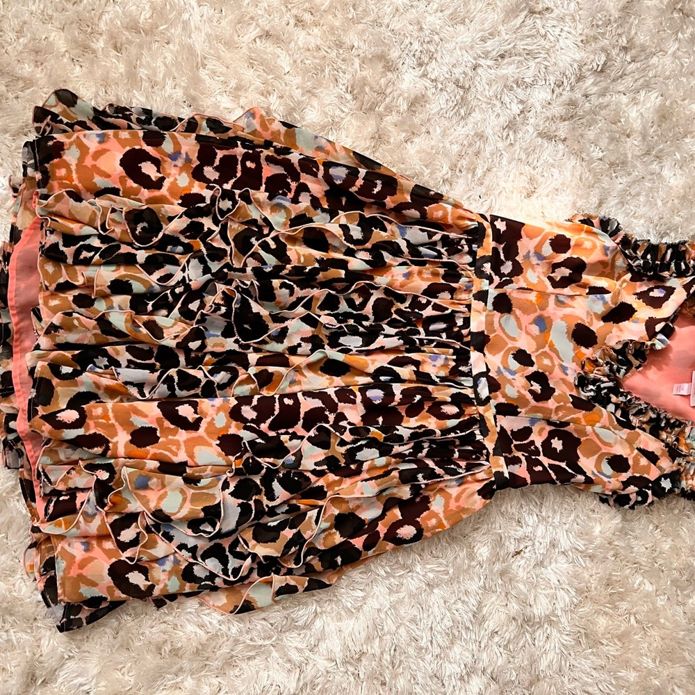 Matthew Williamson Ruffled leopard dress